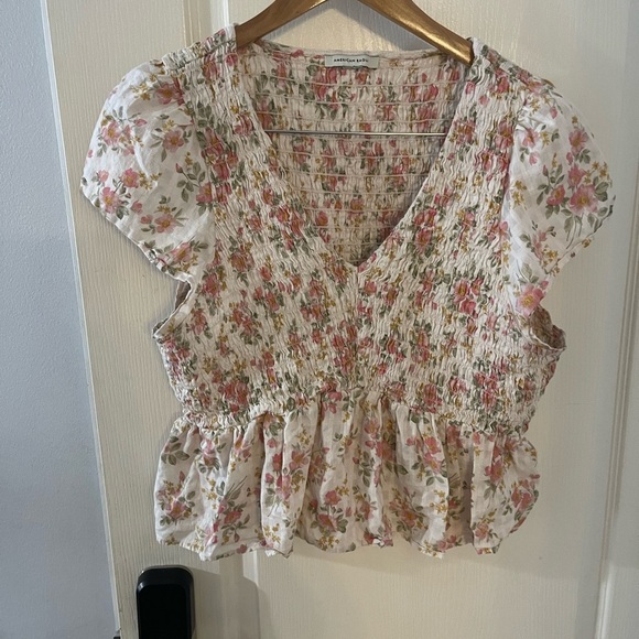 American Eagle Outfitters Tops - American Eagle Outfitters Floral Smocked Blouse